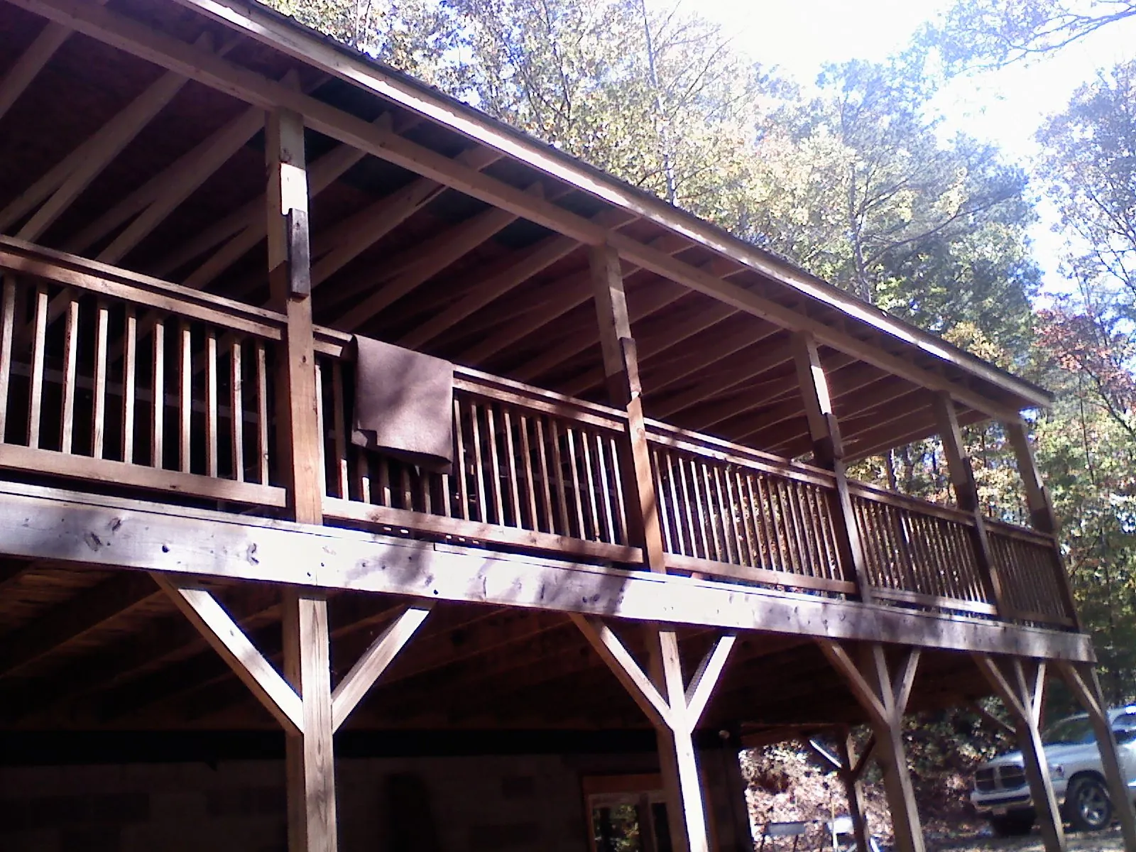 Timber framing under a new elevated porch and deck — Roof Leak Repair in Gilroy by Roofing Brothers